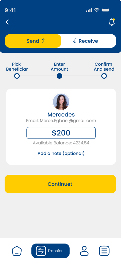 Send money success state