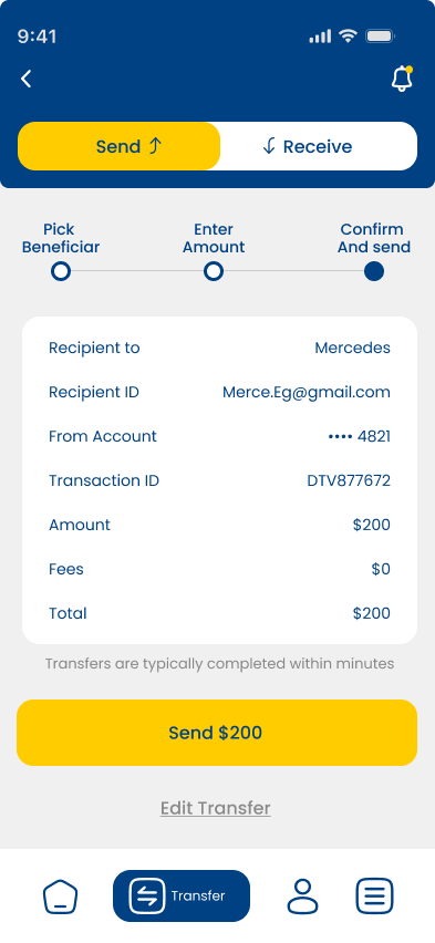 Send money additional state