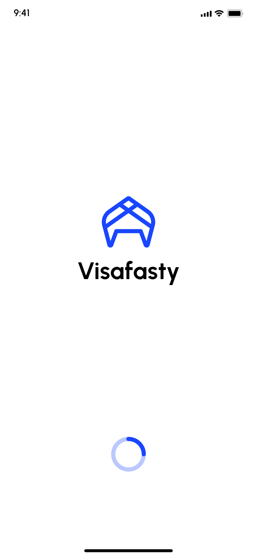 Visafasty splash, light mode